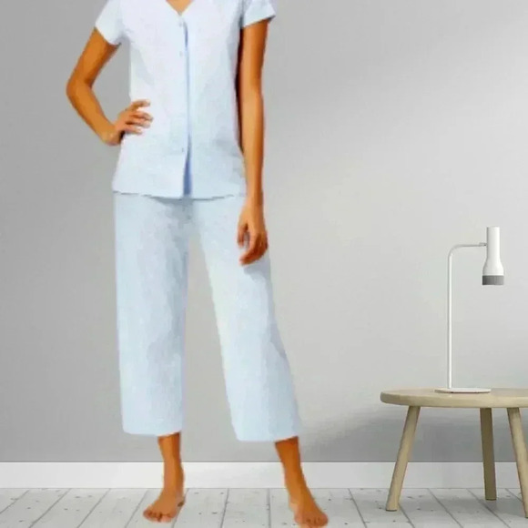 CHARTER CLUB Women's Cotton Capri 2pc Pajama Set, Created for Macy's XXXL - Picture 1 of 10